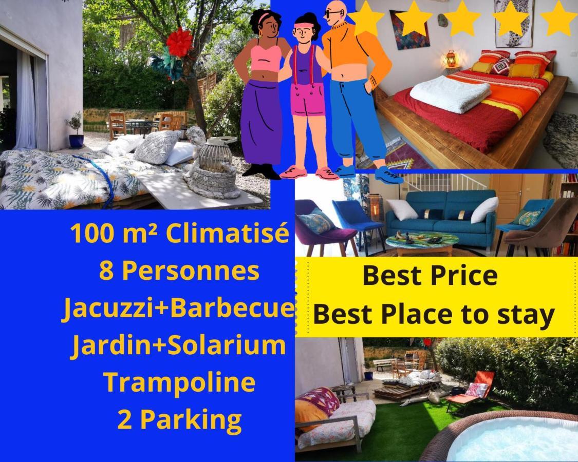 Cool Mediterranean Life 8 People Jacuzzi Barbecue Gametrampoline 2 Parking Villa Béziers Kültér fotó